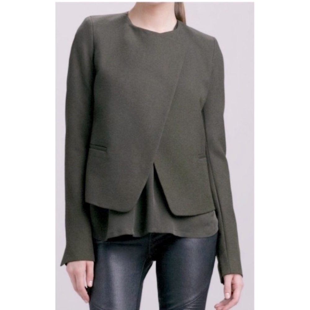 VINCE. NWOT Crew Jacket/Blazer in Olive Green size 6